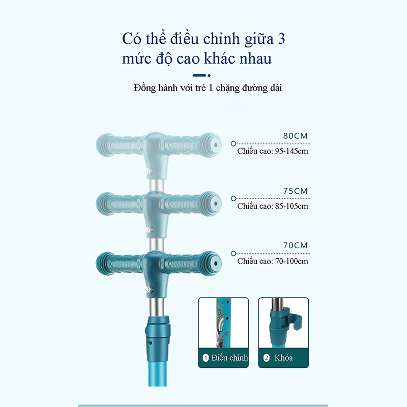 Xe trượt Scooter 3 bánh cho bé có ghế ngồi (5)